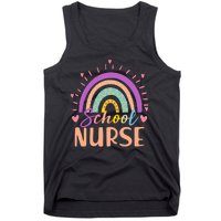 Cute Rainbow School Nurse Tank Top