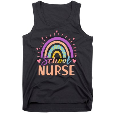 Cute Rainbow School Nurse Tank Top