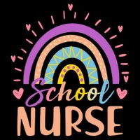 Cute Rainbow School Nurse Women's Crop Top Tee