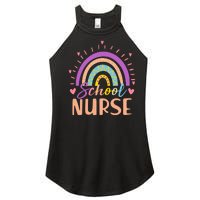 Cute Rainbow School Nurse Women’s Perfect Tri Rocker Tank