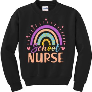 Cute Rainbow School Nurse Kids Sweatshirt