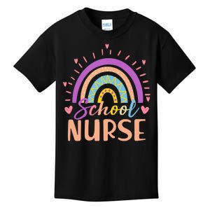 Cute Rainbow School Nurse Kids T-Shirt