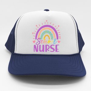 Cute Rainbow School Nurse Trucker Hat