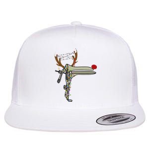 Christmas Reindeer Speculum Nurse OBGYN Obstetrics Doula Flat Bill Trucker Hat