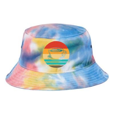 Coffee Retro Style Vintage Tie Dye Newport Bucket Hat