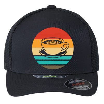 Coffee Retro Style Vintage Flexfit Unipanel Trucker Cap