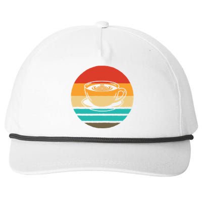 Coffee Retro Style Vintage Snapback Five-Panel Rope Hat