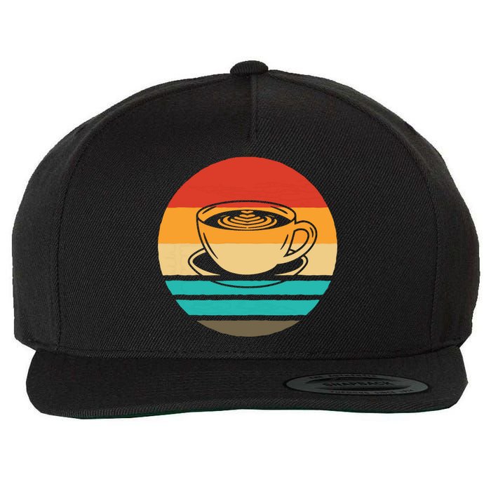 Coffee Retro Style Vintage Wool Snapback Cap