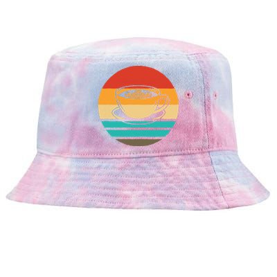 Coffee Retro Style Vintage Tie-Dyed Bucket Hat