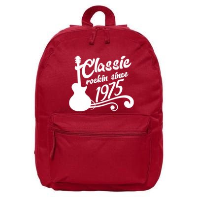 Classic Rockin Since 1975 50th Birthday 16 in Basic Backpack
