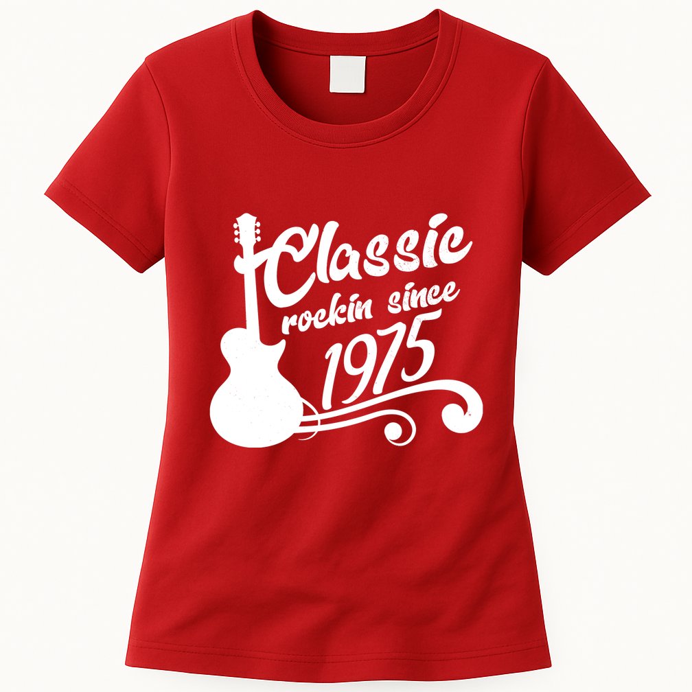 Classic Rockin Since 1975 50th Birthday Womens T-Shirt
