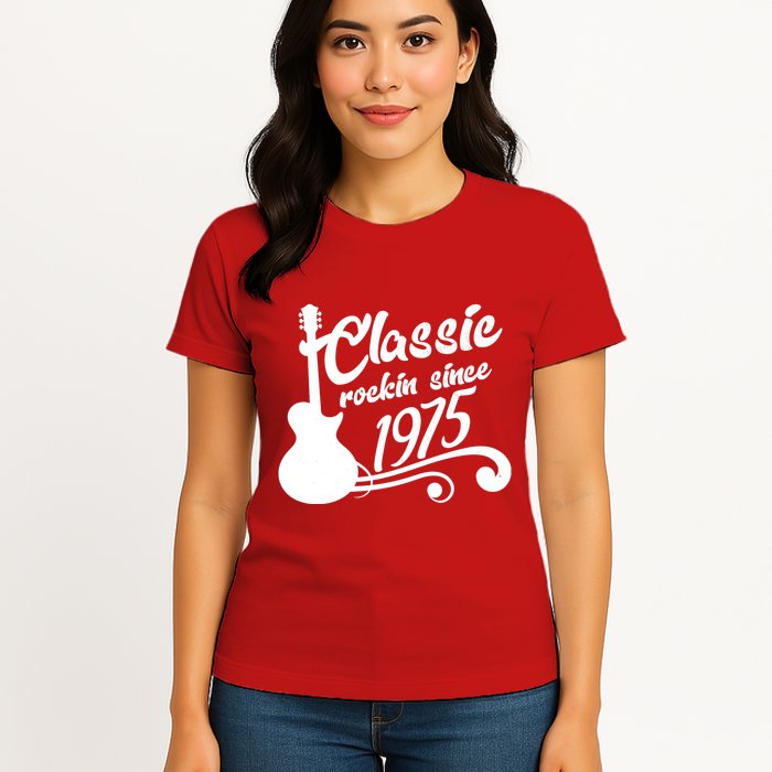 Classic Rockin Since 1975 50th Birthday Womens T-Shirt