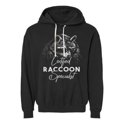 Certified Raccoon Specialist Garment-Dyed Fleece Hoodie