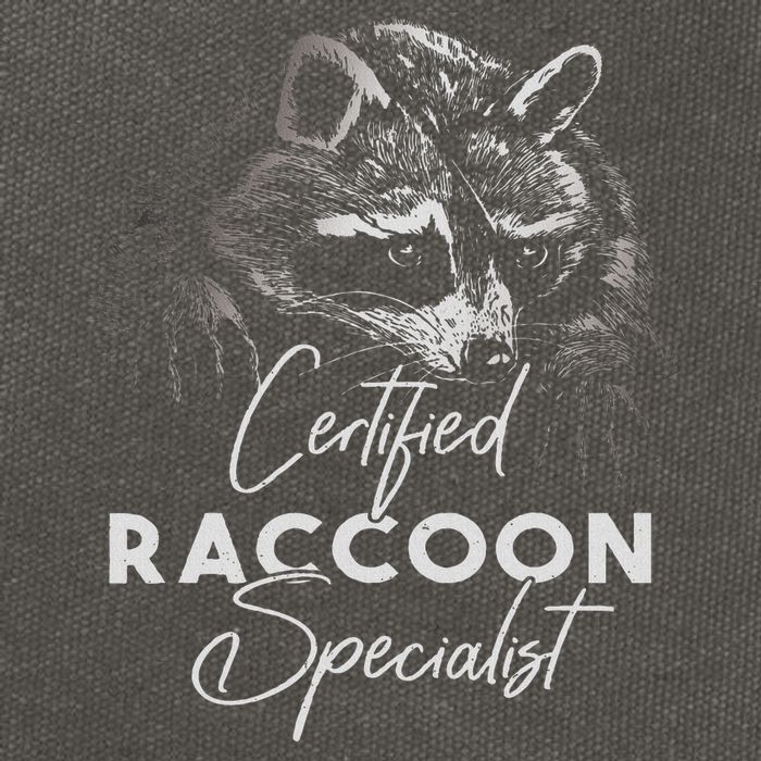 Certified Raccoon Specialist Cotton Canvas Backpack