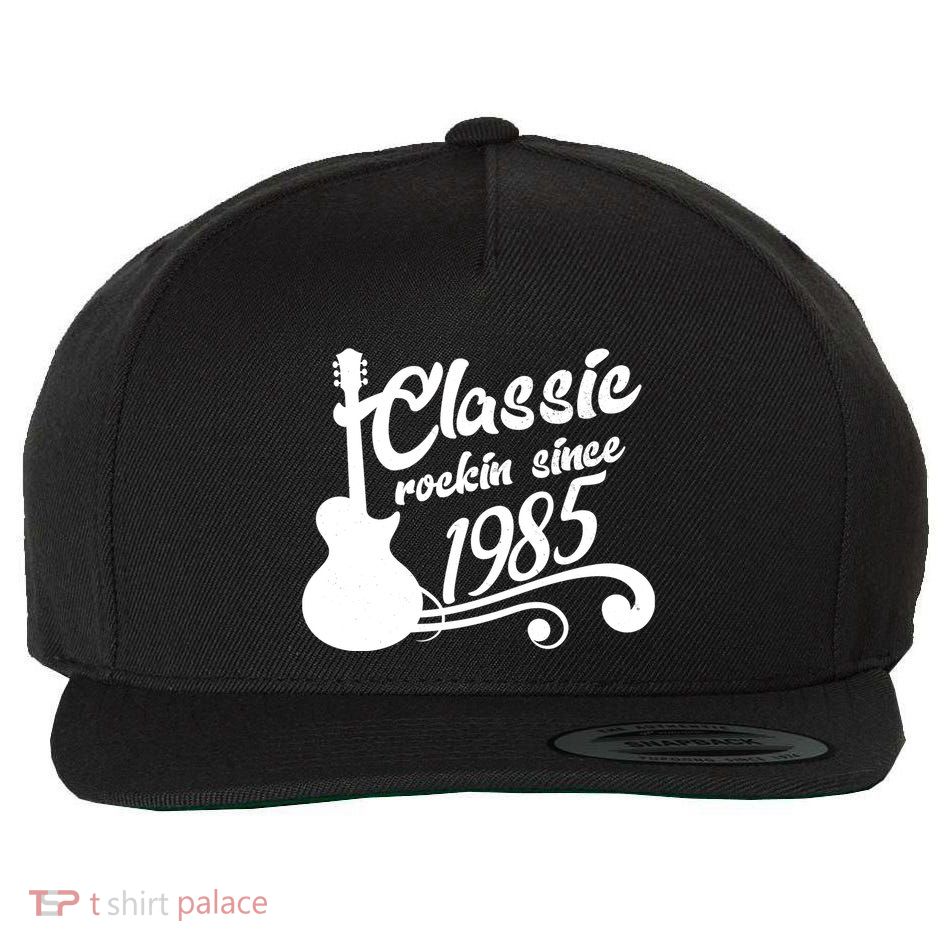 Classic Rockin Since 1985 40th Birthday Wool Snapback Cap