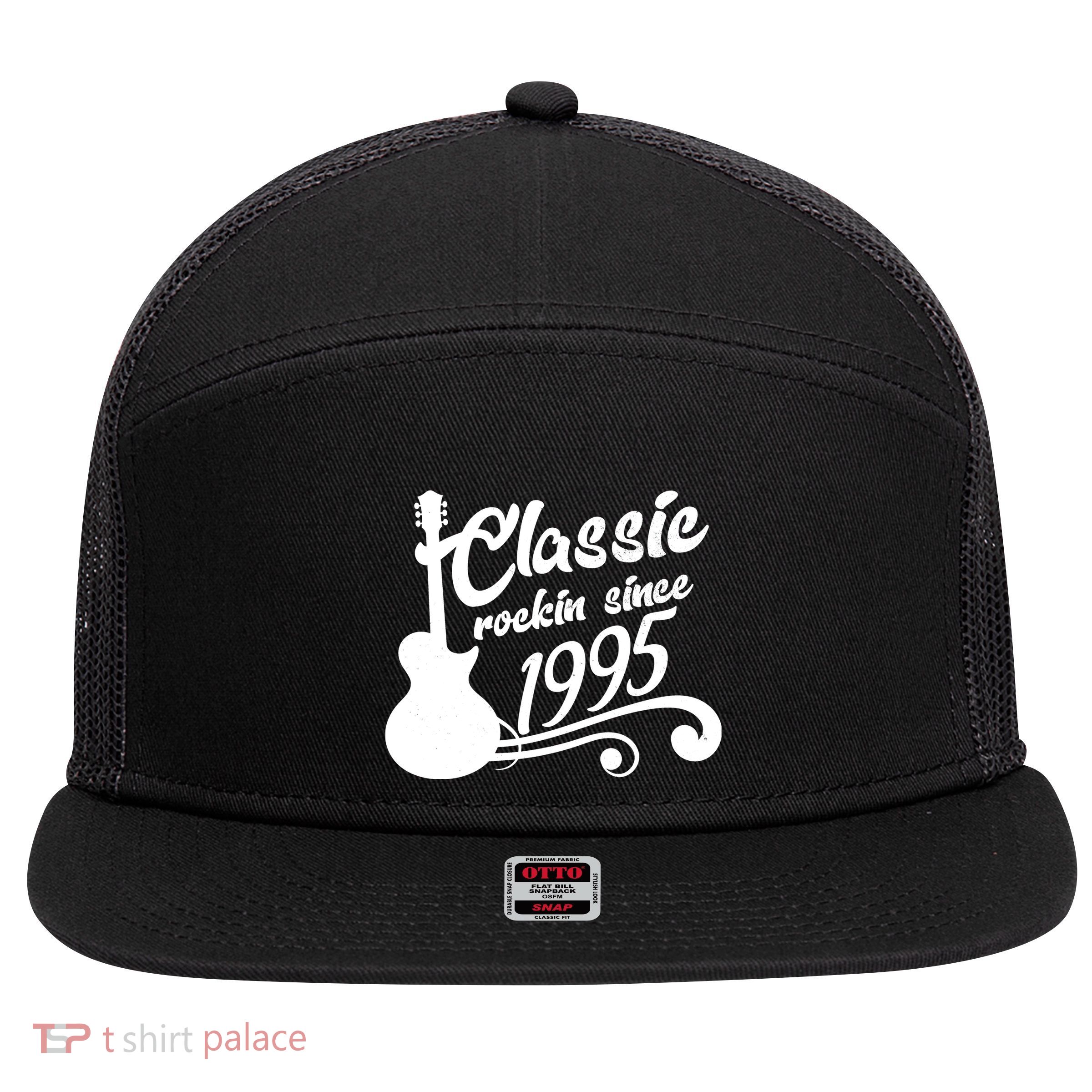 Classic Rockin Since 1995 30th Birthday 7 Panel Mesh Trucker Snapback Hat