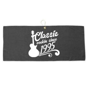 Classic Rockin Since 1995 30th Birthday Large Microfiber Waffle Golf Towel