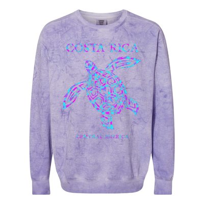 Costa Rica Sea Turtle Girls Colorblast Crewneck Sweatshirt