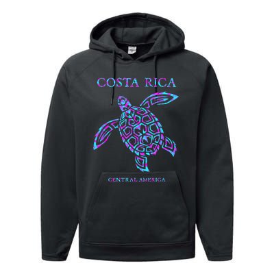 Costa Rica Sea Turtle Girls Performance Fleece Hoodie