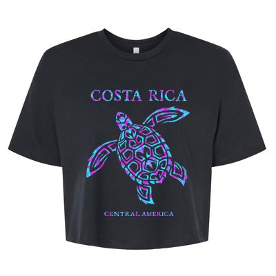 Costa Rica Sea Turtle Girls Bella+Canvas Jersey Crop Tee