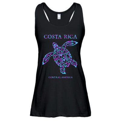 Costa Rica Sea Turtle Girls Ladies Essential Flowy Tank