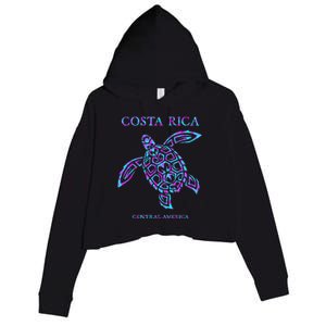 Costa Rica Sea Turtle Girls Crop Fleece Hoodie