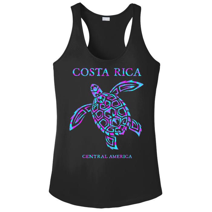 Costa Rica Sea Turtle Girls Ladies PosiCharge Competitor Racerback Tank