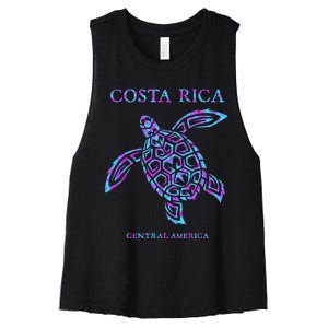 Costa Rica Sea Turtle Girls Women's Racerback Cropped Tank