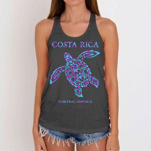 Costa Rica Sea Turtle Girls Women's Knotted Racerback Tank