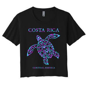 Costa Rica Sea Turtle Girls Women's Crop Top Tee