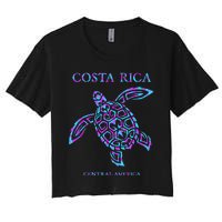 Costa Rica Sea Turtle Girls Women's Crop Top Tee