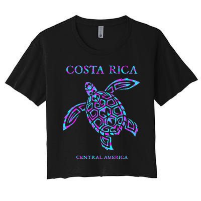 Costa Rica Sea Turtle Girls Women's Crop Top Tee