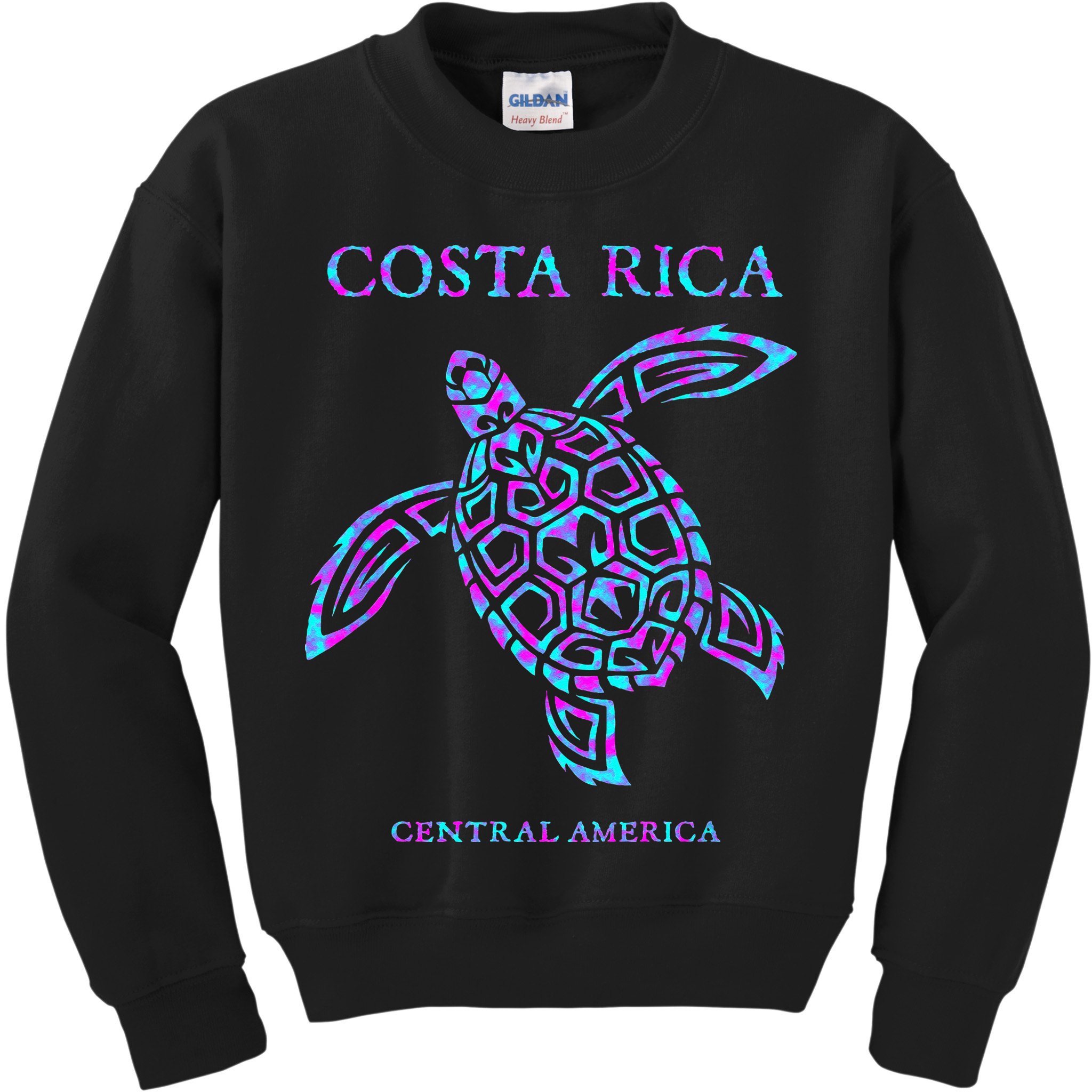 Costa Rica Sea Turtle Girls Kids Sweatshirt