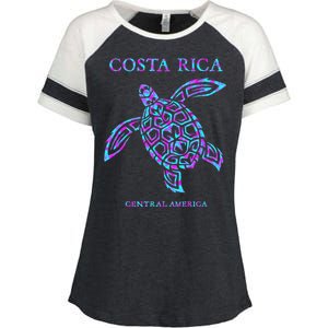 Costa Rica Sea Turtle Girls Enza Ladies Jersey Colorblock Tee