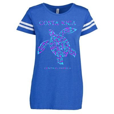 Costa Rica Sea Turtle Girls Enza Ladies Jersey Football T-Shirt