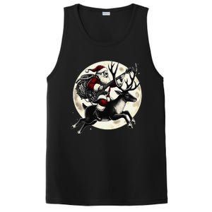 Christmas Rock Santa Claus Guitar Player Christmas Reindeer PosiCharge Competitor Tank