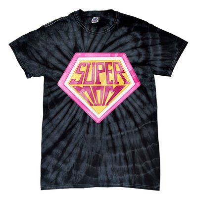 Cute Retro Super Mom Gift For Mother Tie-Dye T-Shirt
