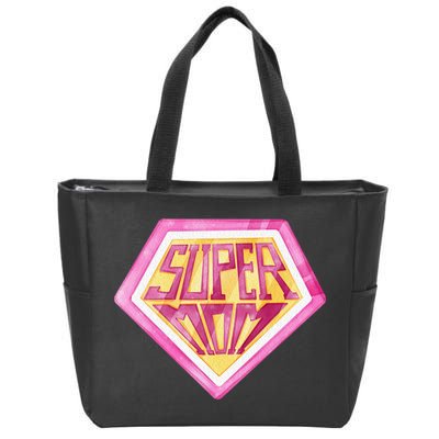 Cute Retro Super Mom Gift For Mother Zip Tote Bag