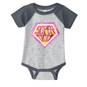 Cute Retro Super Mom Gift For Mother Infant Baby Jersey Bodysuit