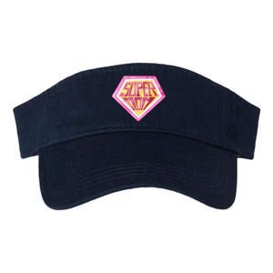 Cute Retro Super Mom Gift For Mother Valucap Bio-Washed Visor