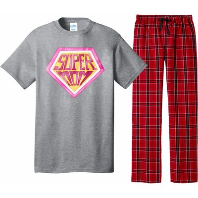 Cute Retro Super Mom Gift For Mother Pajama Set