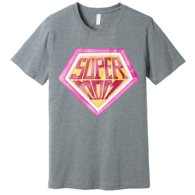 Cute Retro Super Mom Gift For Mother Premium T-Shirt