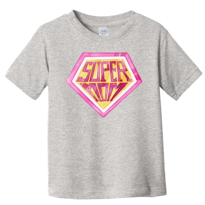 Cute Retro Super Mom Gift For Mother Toddler T-Shirt