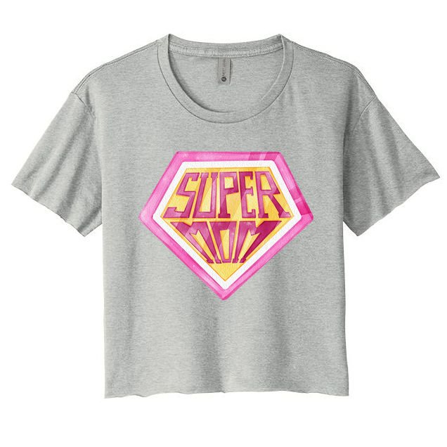 Cute Retro Super Mom Gift For Mother Crop Top