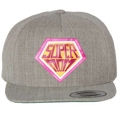 Cute Retro Super Mom Gift For Mother Wool Snapback Cap