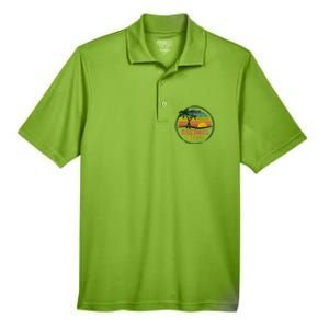 Cozumel Retro Sunset Men's Origin Performance Pique Polo