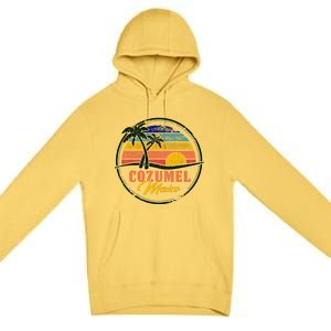 Cozumel Retro Sunset Premium Pullover Hoodie