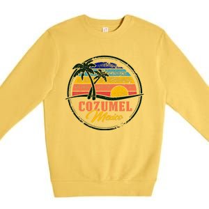 Cozumel Retro Sunset Premium Crewneck Sweatshirt