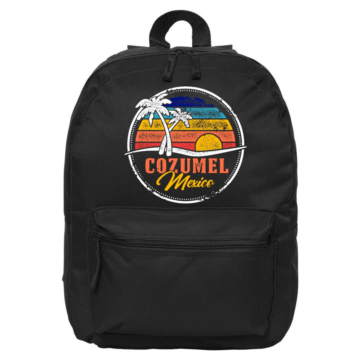 Cozumel Retro Sunset 16 in Basic Backpack