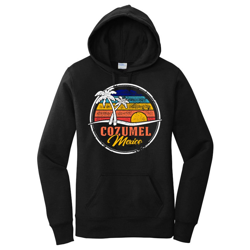 Cozumel Retro Sunset Women's Pullover Hoodie